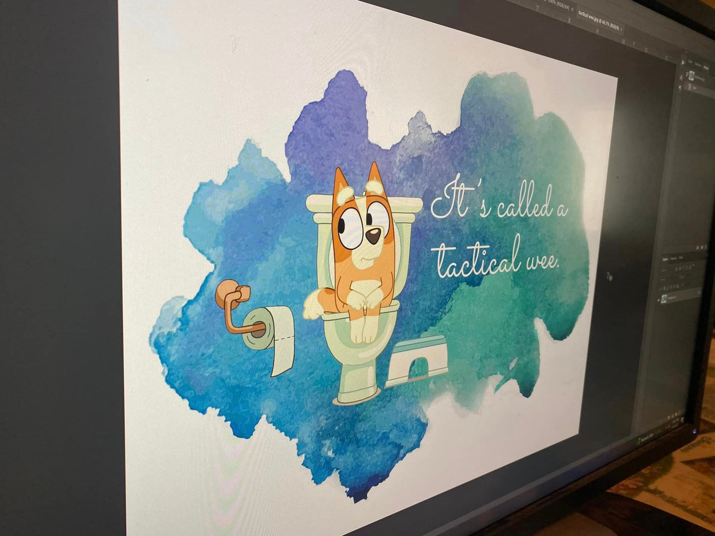 Blue Dog Bathroom Digital prints