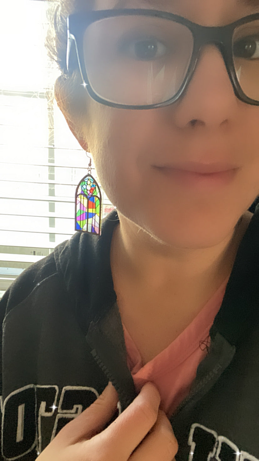 Stained Glass Window Earrings