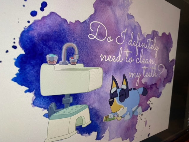 Blue Dog Bathroom Digital prints