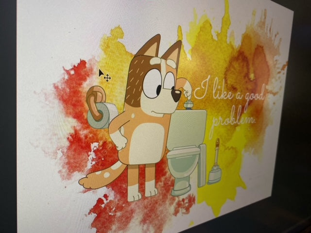 Blue Dog Bathroom Digital prints