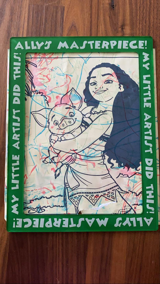 My little artist did this fridge frame