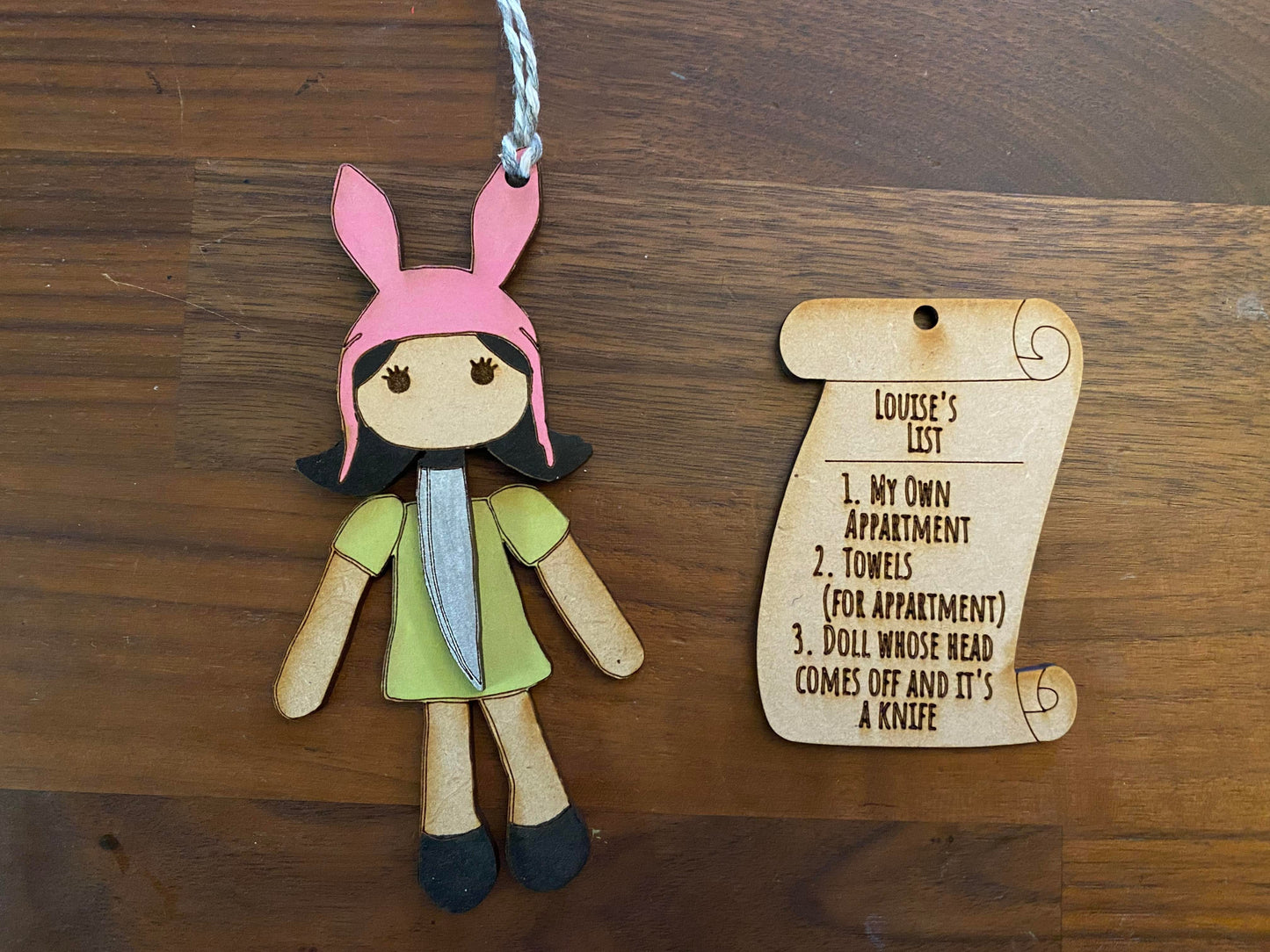 Louise Christmas List Ornament Set