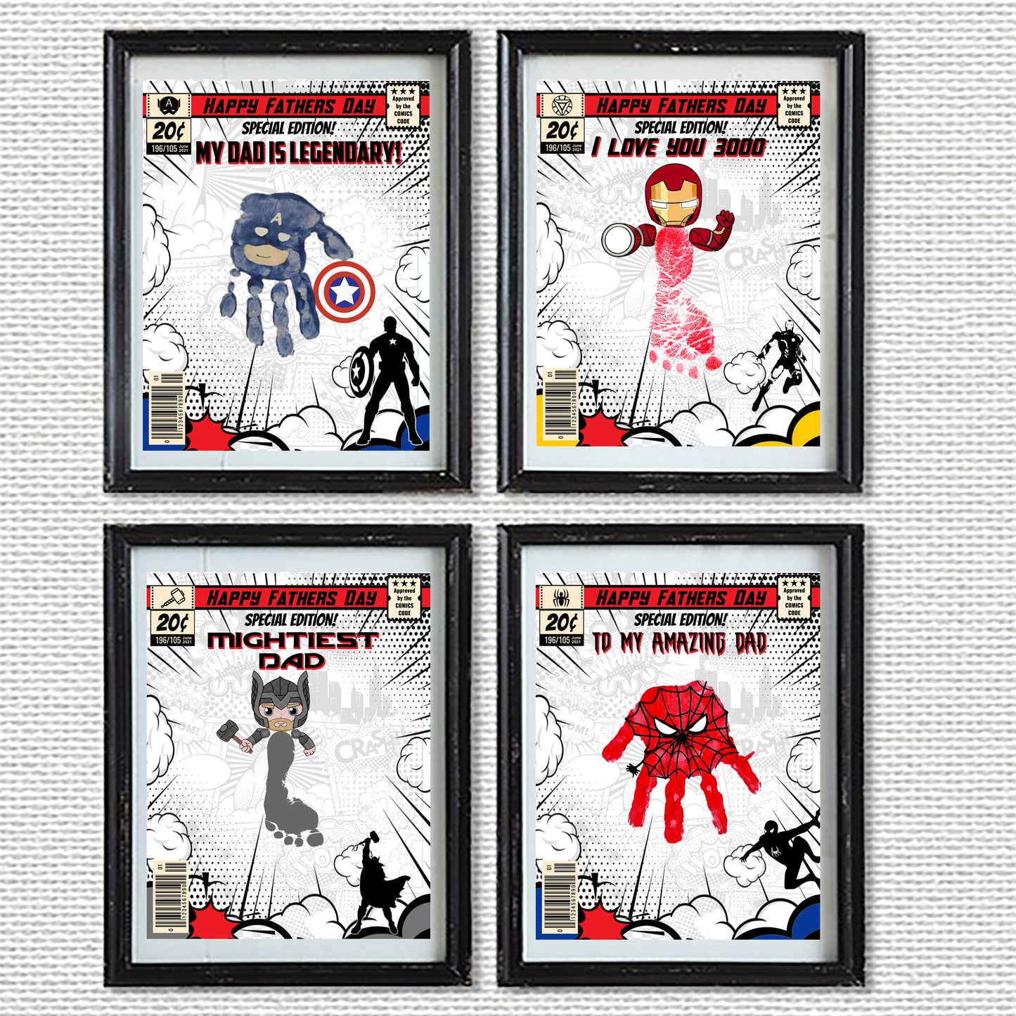 Father's Day Hand Print Template