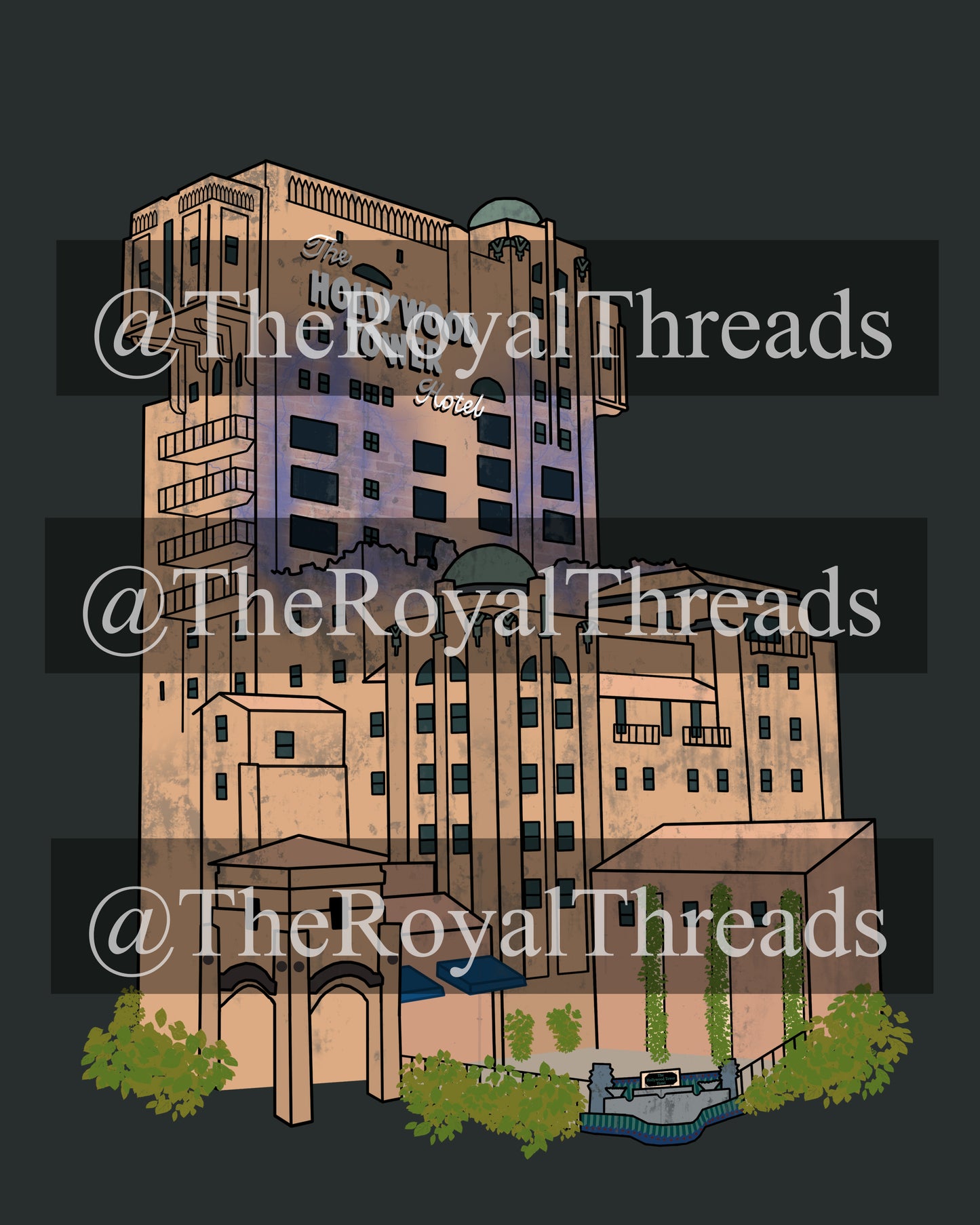 Hollywood Tower Hotel Print
