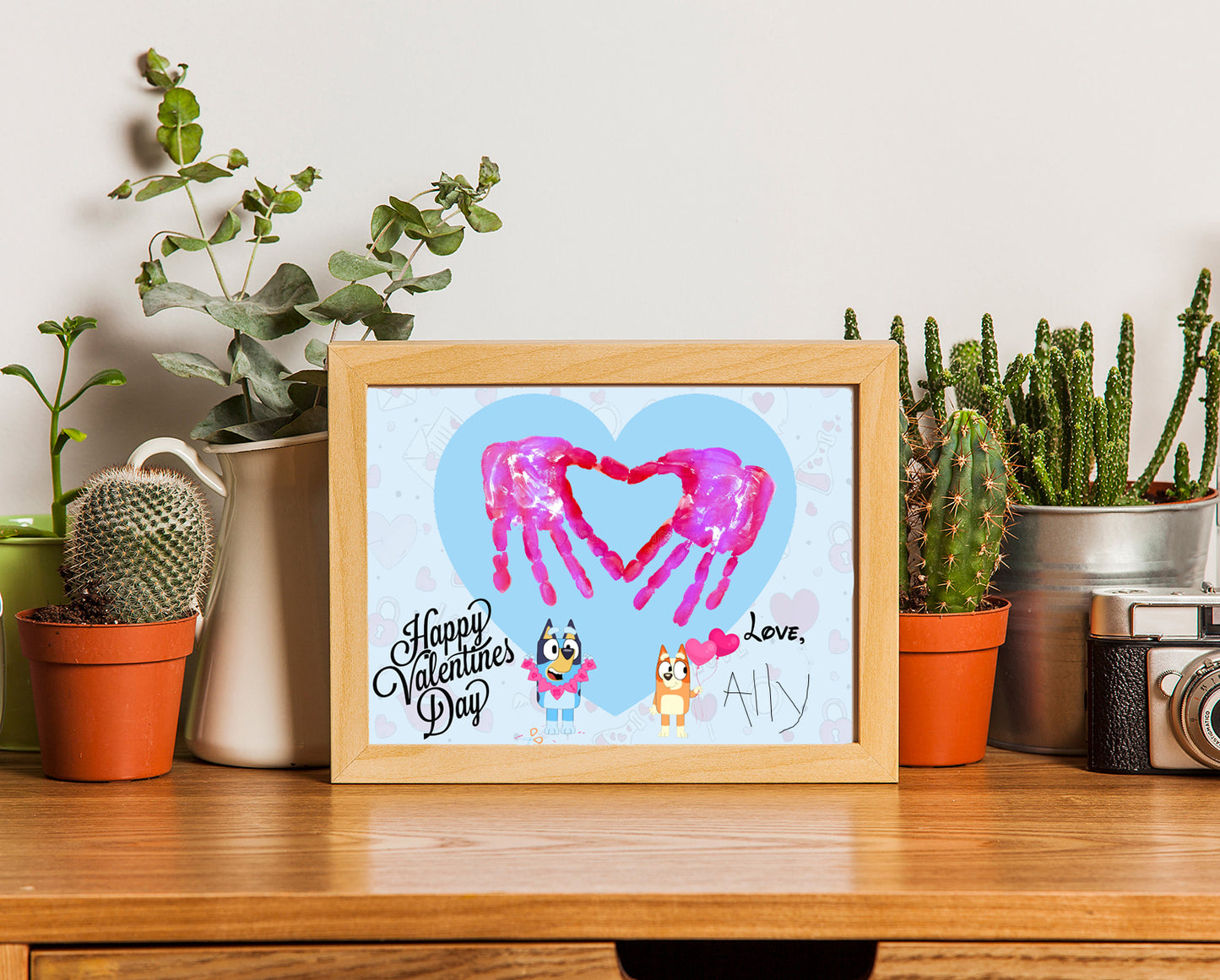 Blue Hand Print Template DIGITAL FILE