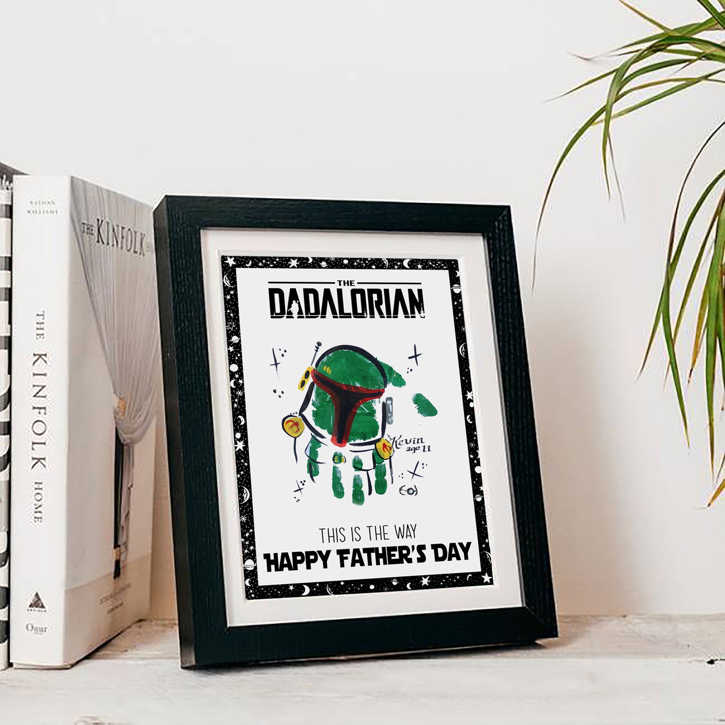 Dadalorian Hand Print Template