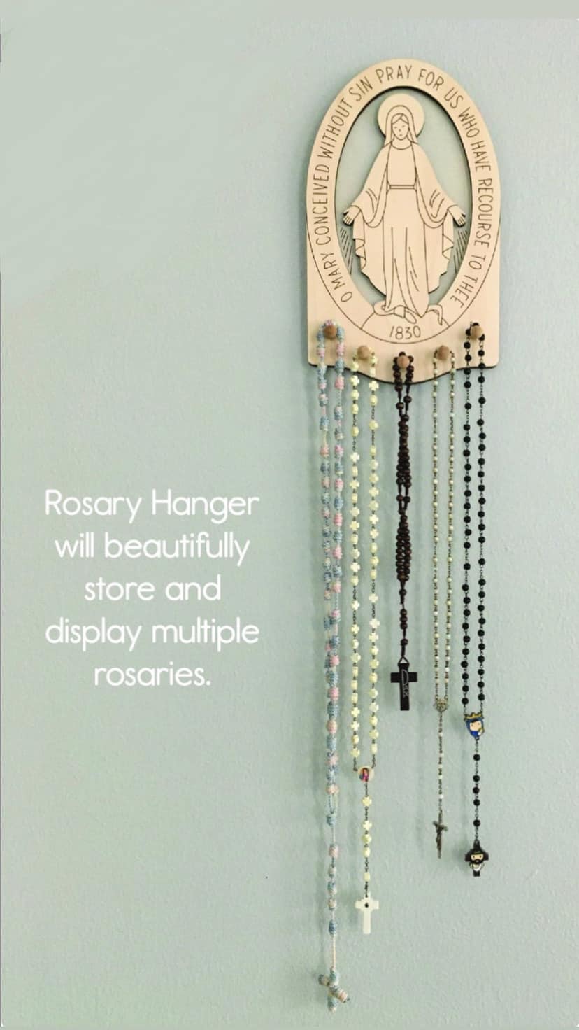 Miraculous Medal Rosary Holder