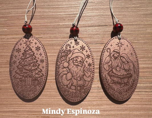 Pressed Penny Christmas Ornaments