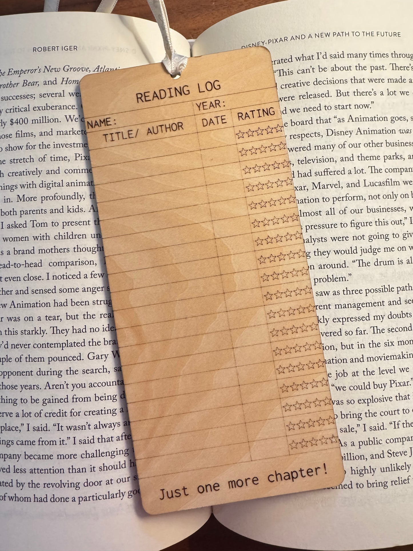 Reading Log Bookmark