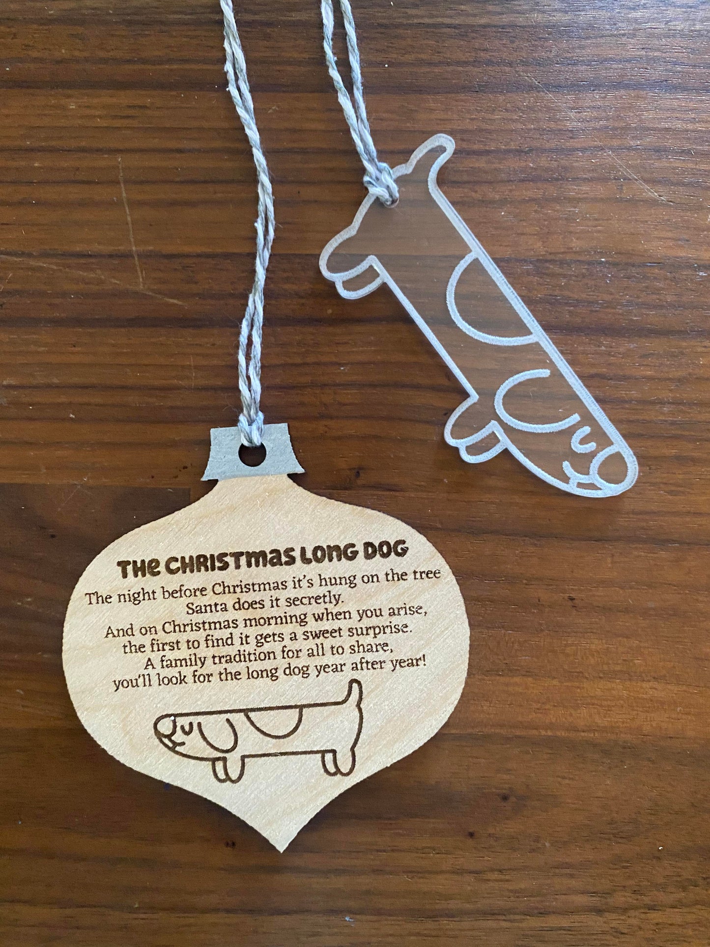Long dog ornaments