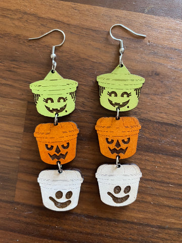 Halloween Bucket earrings SVG file