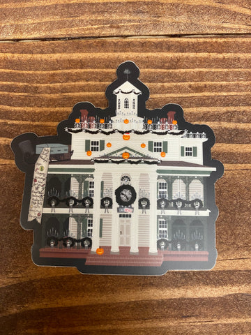 Haunted House Holiday Sticker