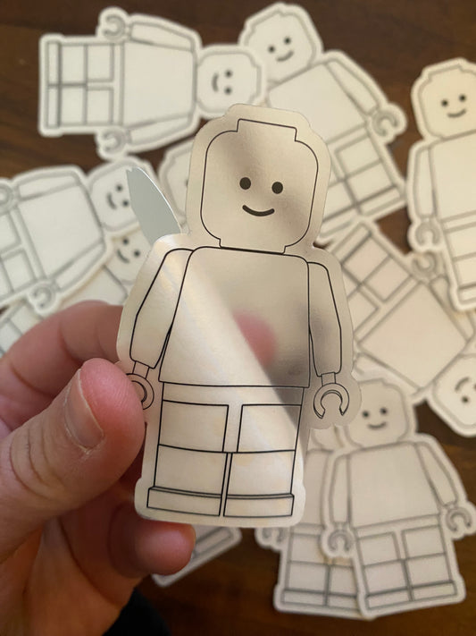 Clear Brick man sticker