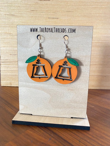 Rain cross Orange earrings