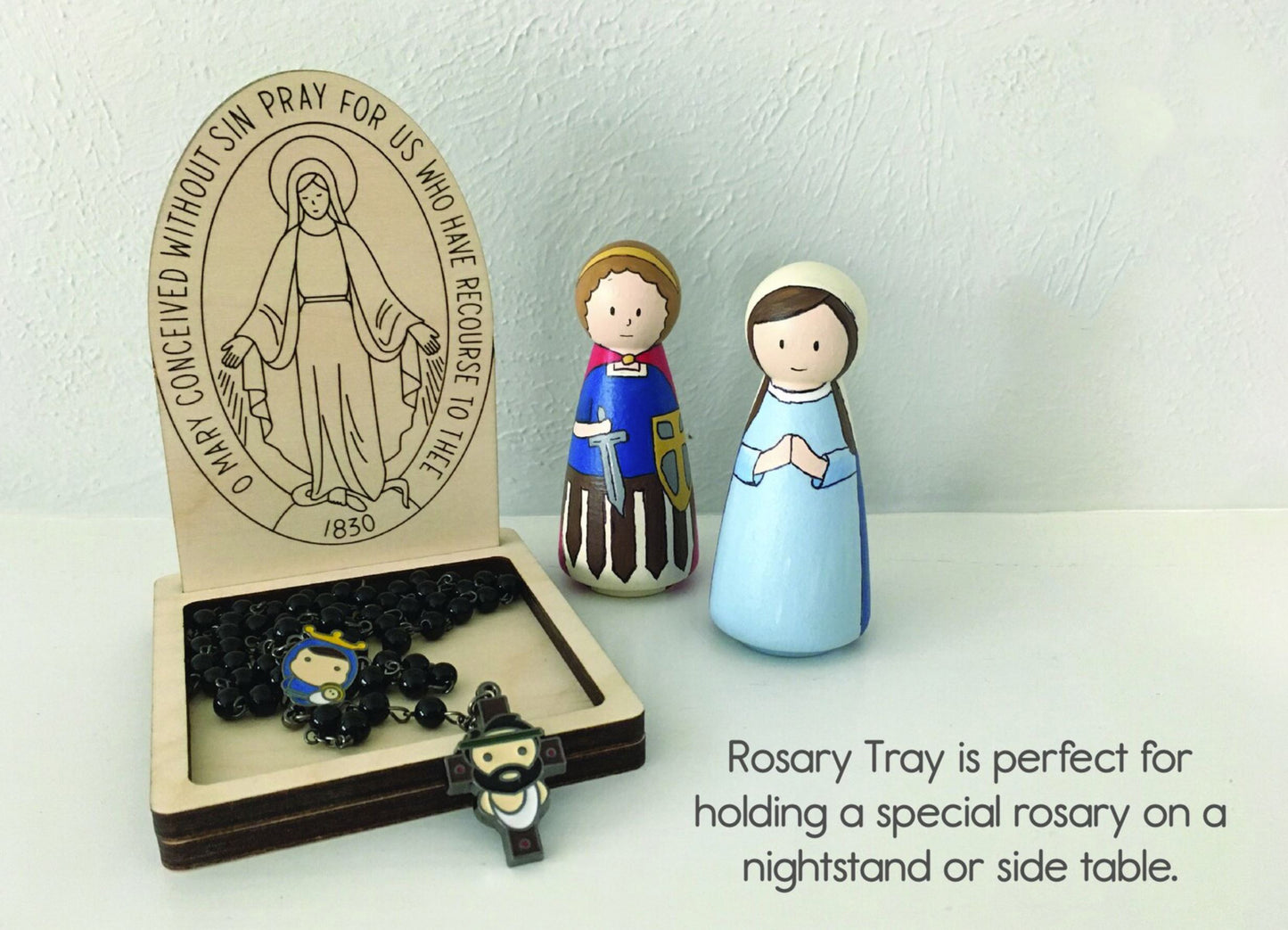 Miraculous Medal Rosary Holder